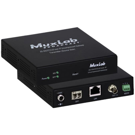 MuxLab 500767-TX-MM 3G-SDI/ST2110 over IP Uncompressed Gateway Converter / Extender TX - MMF