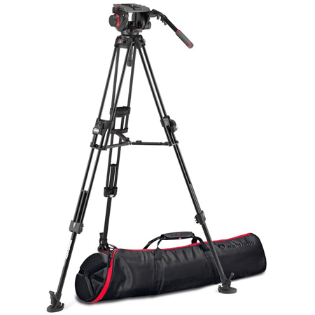 Manfrotto MVK509TWINFAUS 509HD Tripod System with Aluminum 645 Twin FAST Legs / 2-in-1 Spreader & Carry Bag