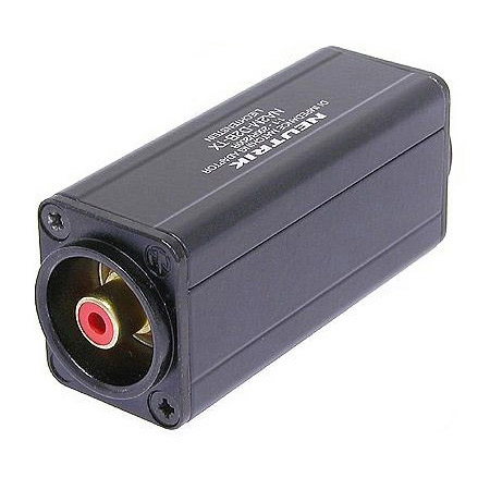 Neutrik NA2F-D2B-TX 3 Pole XLR Female - RCA / Phono Socket Adapter - Red Coded
