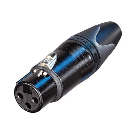 Neutrik NC3FXX-BAG 3 Pin Female XLR Cable Connector - Black/Silver