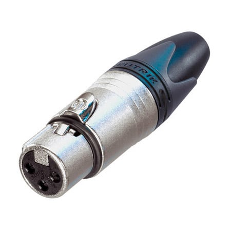 Neutrik NC3FXX-HA Crimp Type 3 Pole Female Solderless XLR Cable Connector Nickel/Silver