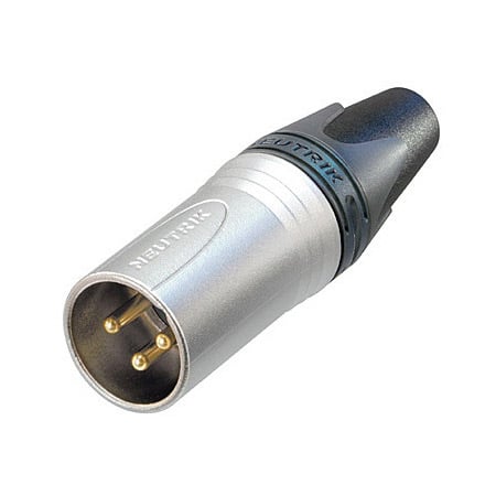 Neutrik NC3MXX-HE 3 Pole XLR-Male Velour Chromium Housing Gold Contacts