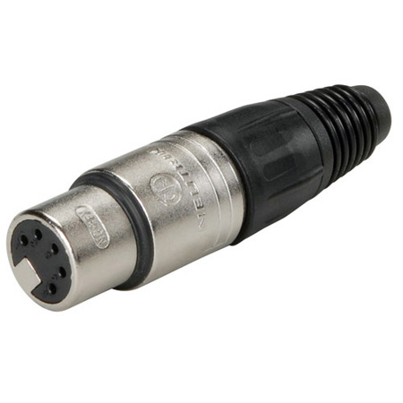 Neutrik NC5FX 5-Pin XLR-F Cable Jack - Nickel Shell & Silver Contacts
