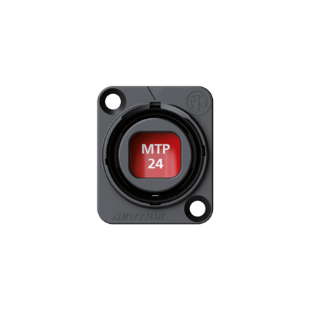 Neutrik NO24FDW-A opticalCON MTP 24-Channel Fiber Optic Chassis Connector - Black