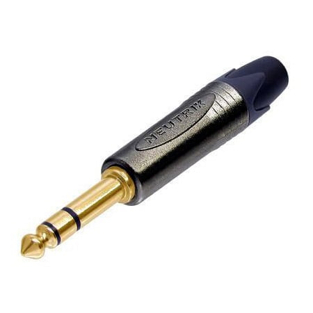Neutrik NP3X-B X-Series 1/4in 3-Conductor Phone Plug Black and Gold