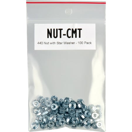 440 Nut with Star Washer - 100 Pack