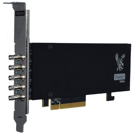Osprey Video Raptor 1245 4x 12G SDI I/O Genlock Limited to a Combined 36G Input Bandwidth Embedded 8 Stereo Audio Pairs