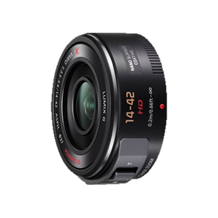 Panasonic HPS14042K Lumix G X Vario F3.5 - 5.6 42mm Power Zoom Lens with Optical Image Stabilizer - Black