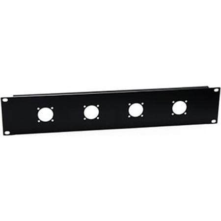 Penn Elcom R1204/2UK 2U Punched Rack Panel - 4 x Neutrik G Series SpeakON Connectors