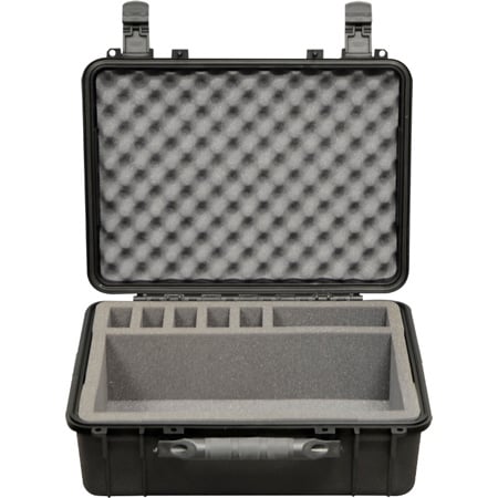 Pliant PAC-MCXR-5CASE IP67 Rated Black Hard Travel Case with Custom Foam to hold up to 5 MicroCom XR Beltpacks