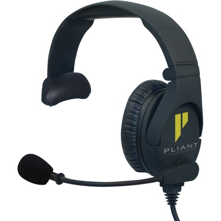 Pliant PHS-SB110E-4F SmartBoom Pro Single-Ear Electret Headset - 4-Pin Female XLR Cable
