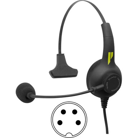 Pliant PHS-SB11LE-4F SmartBoom Lite Single-Ear Electret Headset - 4-Pin Female XLR Cable