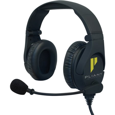 Pliant PHS-SB210E-4F SmartBoom Pro Dual Ear Electret Headset - 4-Pin Female XLR Cable
