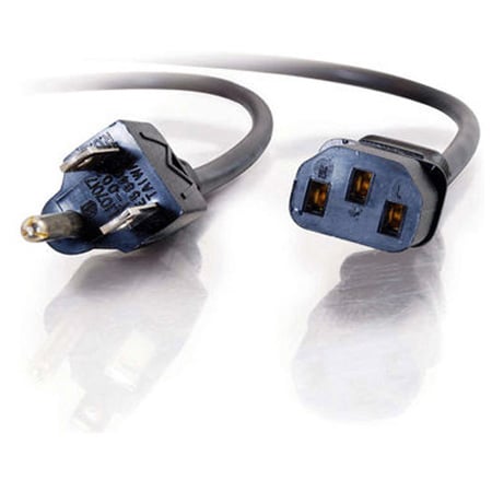 Connectronics 18 AWG IEC Power Cord NEMA 5-15P to IEC-60320-C13 - 8 Foot