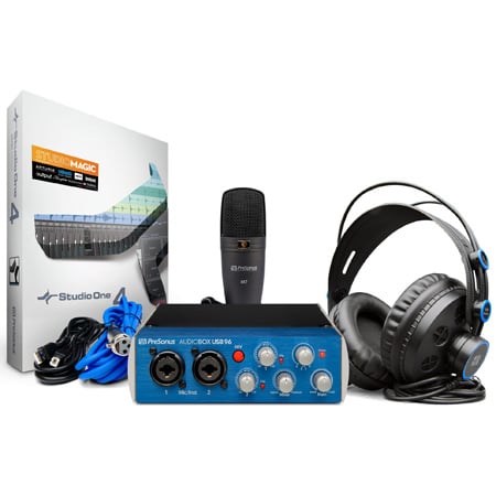 PreSonus AUDIOBOX 96 STUDIO Bundle - AudioBox USB 96 / HD7 Headphones / M7 Mic / Studio One Artist