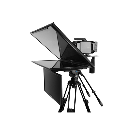 Prompter People QPRO-32-24TM Q-Gear Pro 32-In Regular Monitor 24-In Regular Monitor with Talent Monitor Bracket - Black