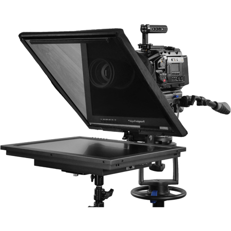 Prompter People QPRO-FS19 Q-Gear Pro 19 Teleprompter Bundle with Reversing Monitor / 25 Foot Extension and Remote