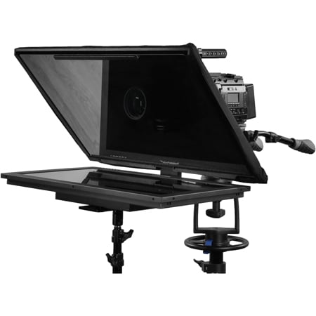 Prompter People Q-Gear Pro 24 Teleprompter Bundle w/ Reversing Monitor / 25FT Extension / Remote & TeleScroll Software