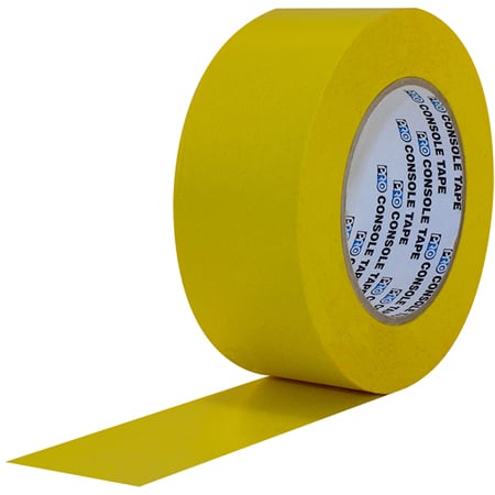 Pro Tapes 001C3460MYEL Console Tape 3/4x60yds - 18mmx55m - Yellow Flatback Paper Tape on 3 Inch ID Pro Console Core
