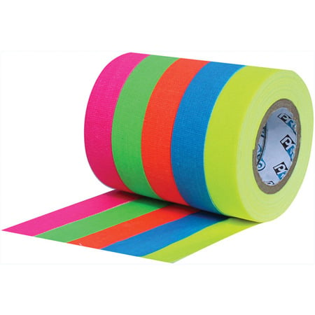 Pro Tapes 001UPCSPIKE6MFL  Pro Pocket Spike Tape 1/2 In x 6 Yards - 5 Stack in Fluorescent Blue/Green/Orange/Pink/Yellow