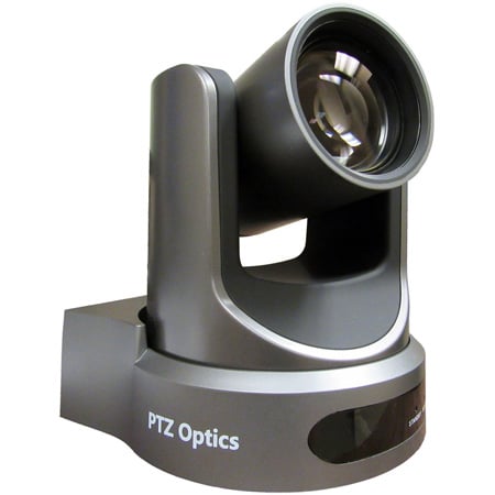 PTZOptics 20x Optical Zoom PTZ Camera - NDI HX 3G-SDI HDMI CVBS IP Streaming - 60.7 Degree FOV (Gray w/ US Power Supply)