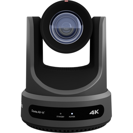 PTZOptics PT20X-LINK-4K-GY Link 4K 20x Auto-Tracking PTZ Camera Featuring Dante AV-H - USB 2.0/HDMI 2.0/3G-SDI - Gray