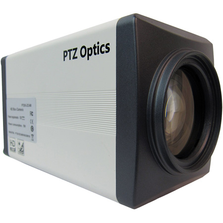 PTZOptics 20x 1080p NDI HX HD-SDI Box Camera (White w/ US Style Power Supply)