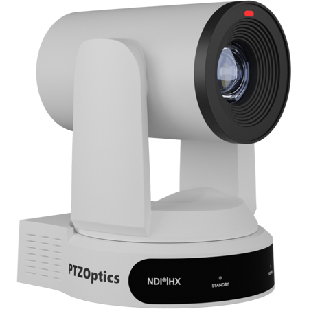 PTZOptics Move 4K 30x Auto-Tracking PTZ Camera with SDI / HDMI / USB and IP  - White