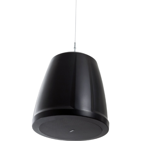 QSC AD-P6T-BK 6.5 Inch Two-Way Pendant Speaker - 70/100V Transformer with 16 Ohm Bypass - Black