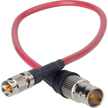 Laird RD1-DINBF-1RD 3G-SDI DIN 1.0/2.3 to BNC Female Video Adapter Cable - 1 Foot Red