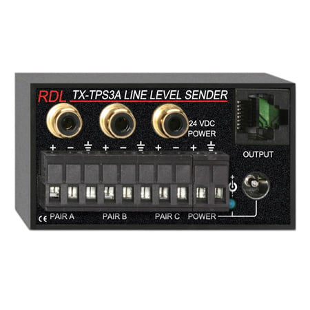 RDL TX-TPS3A Active Three-Pair Sender - Twisted Pair Format-A - Balanced line inputs