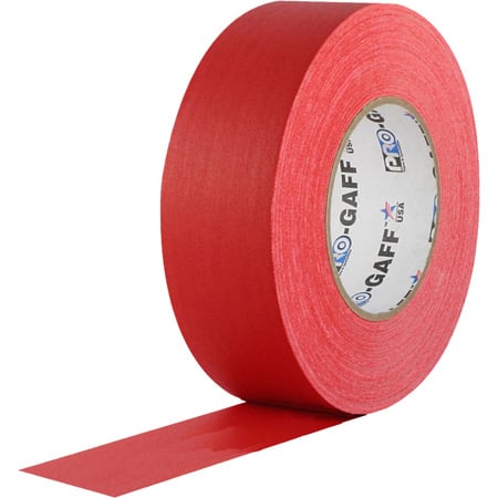 Pro Tapes 001UPCG255MRED Pro Gaff Gaffers Tape RGT-60 - 2 Inch x 55 Yards - Red