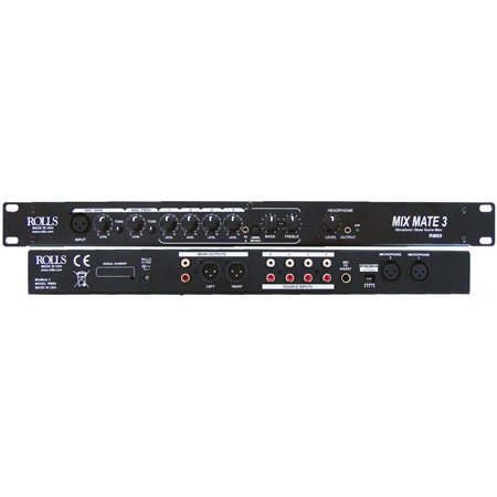 Rolls RM69 MixMate 3 - 6 Channel/1RU Electronic Audio Mixer