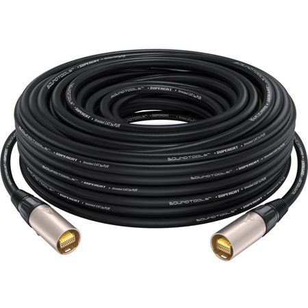 SoundTools SC32-30 SuperCAT etherCON to etherCON CAT5e Cable with Flexible Jacket - Black - 100ft/30m