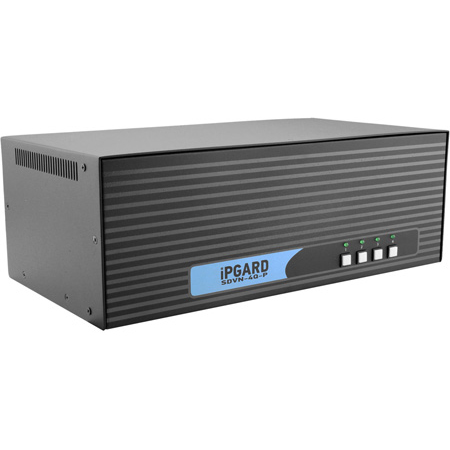 Smart-AVI SDVN-4Q-P Secure 4-Port Quad-Head DVI-I KVM Extender with Dedicated CAC Port and 4K Support