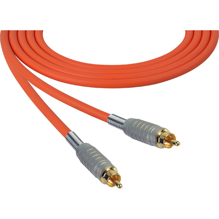 Sescom SC25RROE Audio Cable Canare Star-Quad RCA Male to RCA Male Orange - 25 Foot