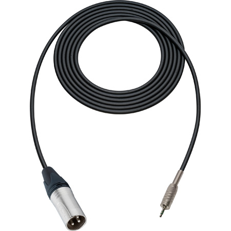Sescom SC3XMZ Audio Cable Canare Star-Quad 3-Pin XLR Male to 3.5mm TRS Balanced Male Black - 3 Foot