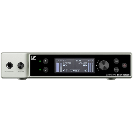 Sennheiser EW-DX EM 2 DANTE R1-9 2-Channel Digital Half-Rack 9.5 Inch Dante Mic Receiver -  Frequency 520 - 607.8 MHz