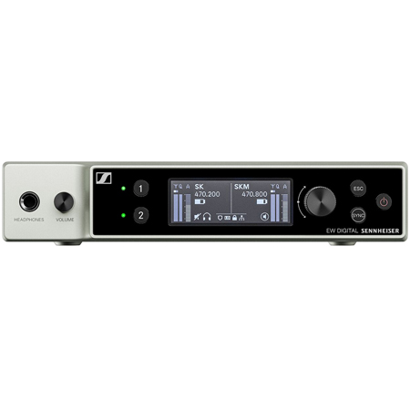 Sennheiser EW-DX-EM-2 DANTE V-57 2-Channel Digital Half-Rack 9.5-Inch Dante Mic Receiver - Freq 941.700 - 959.650 MHz