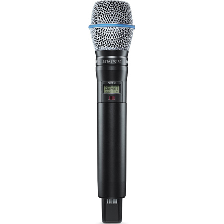 Shure ADX2FD/B87C Axient Digital Handheld Transmitter w/ BETA 87C Capsule - Freq Diversity - G57 (470 - 616MHz)