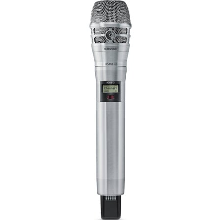 Shure ADX2FD/K8N Axient Digital Handheld Transmitter w/ KSM8 Capsule - Freq Diversity - G57 (470 - 616MHz) - Nickel