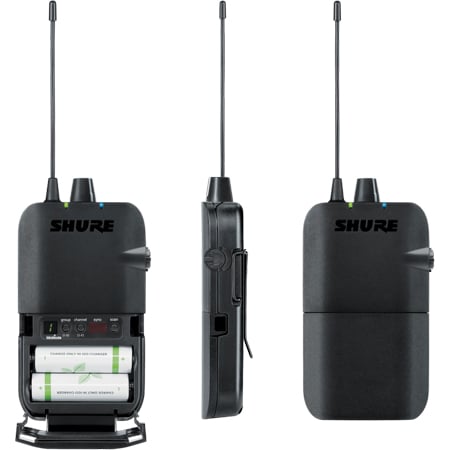Shure P3R Wireless Bodypack Receiver for use with the PSM 300 Personal Monitor System - H20 518-542 MHz