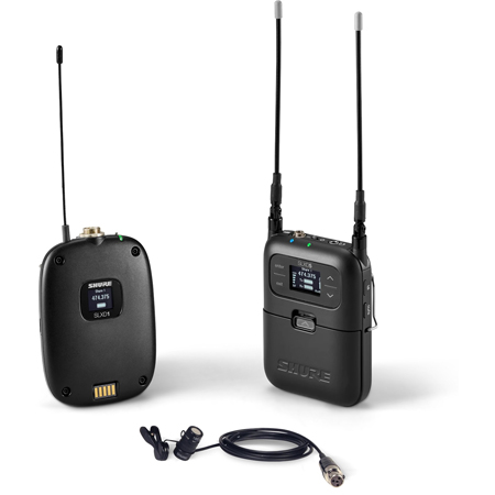 Shure SLXD15/WL85-G58 Portable Digital Wireless System - SLXD1 Bodypack Tx/SLXD5 Rx/WL185 Cardioid Lav Mic - 470-514MHz