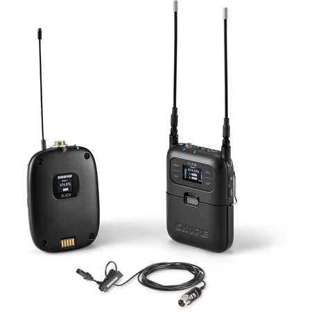 Shure SLXD15/UL4B-G58 Portable Digital Wireless System - SLXD1 Bodypack Tx/SLXD5 1-Ch Rx/UL4B Lav Mic - 470-514MHz