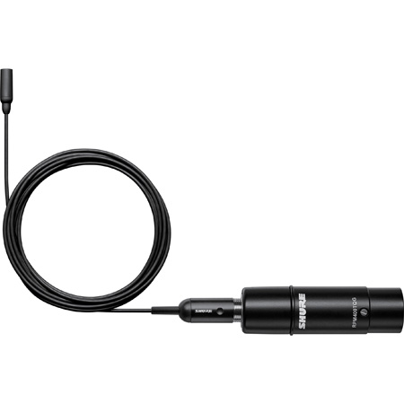 Shure TL48B/O-XLR-A TwinPlex TL48 3 Pin XLR Subminiature Lavalier Microphone w/ Preamp Black