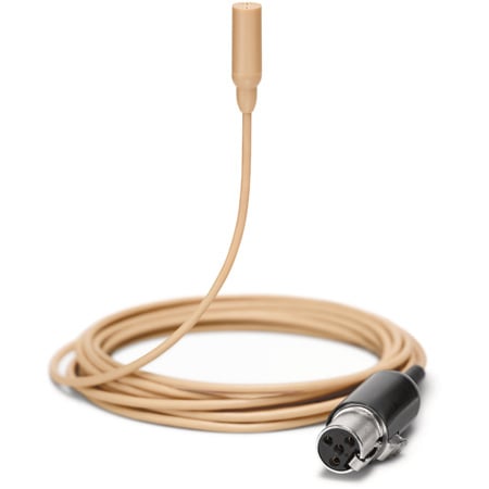 Shure TL48T/O-MTQG-A TwinPlex Omnidirectional Subminiature Lavalier Microphone with Tailored Sound Signiature - Tan