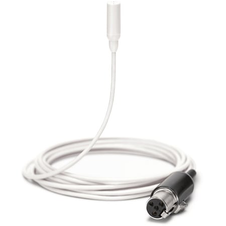 Shure TL48W/O-MTQG-A TwinPlex Omnidirectional Subminiature Lavalier Microphone with Tailored Sound Signiature - White