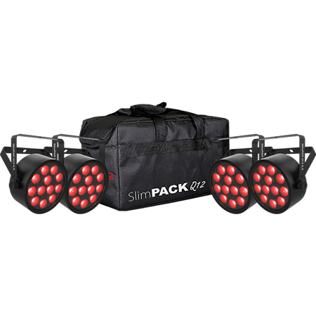 Chauvet SlimPACK Q12 ILS Wash Light Pack with 4 Slimpar / DMX Cable / Carry Bag - For Use In The ILS ecosystem