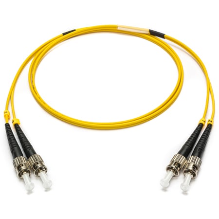 Camplex SMXD9-ST-ST-100 Premium Bend Tolerant Armored Fiber Patch Cable Single Mode Duplex ST to ST - Yellow- 100 Meter