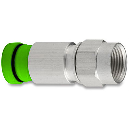SNS1P59QS Snap-N-Seal F Connector with Green Sleeve